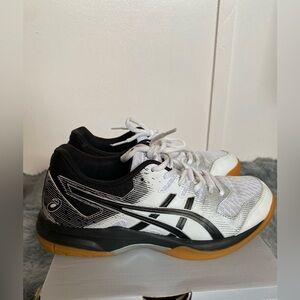 Asics Men's Black and White Athletic Shoes